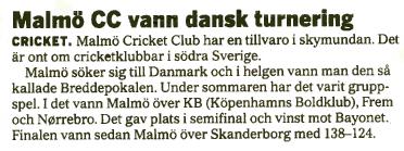 Malm CC vann dansk turnering - Sydsvenska Dagbladet 17 september 2003